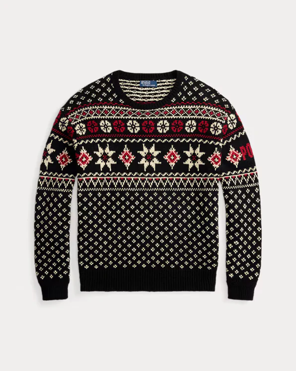 Nordic pattern sweater product photo - menswear input for AI virtual try-on