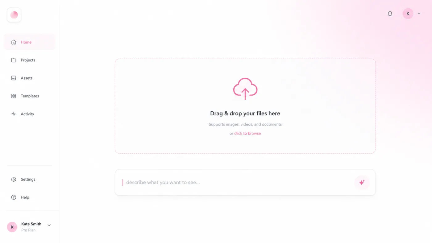 Step 1 — write a prompt and attach references for Gemini Omni