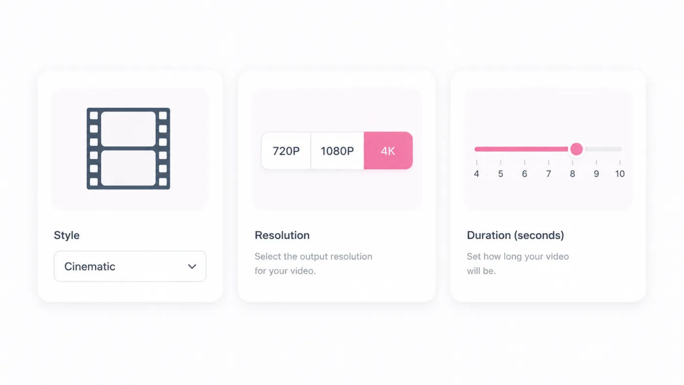 Step 2 — choose Gemini Omni duration, aspect ratio and resolution