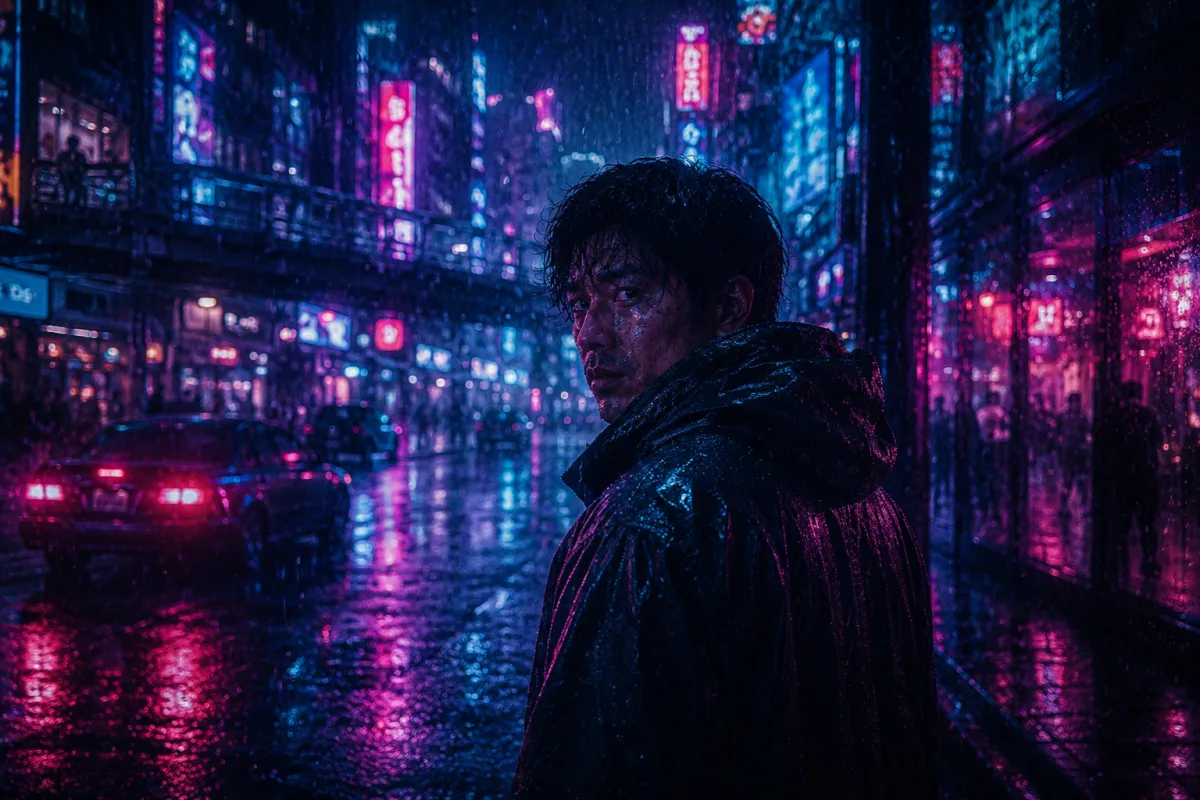 Hailuo 2.3 电影级叙事范例,带有胶片颗粒感与戏剧性光影