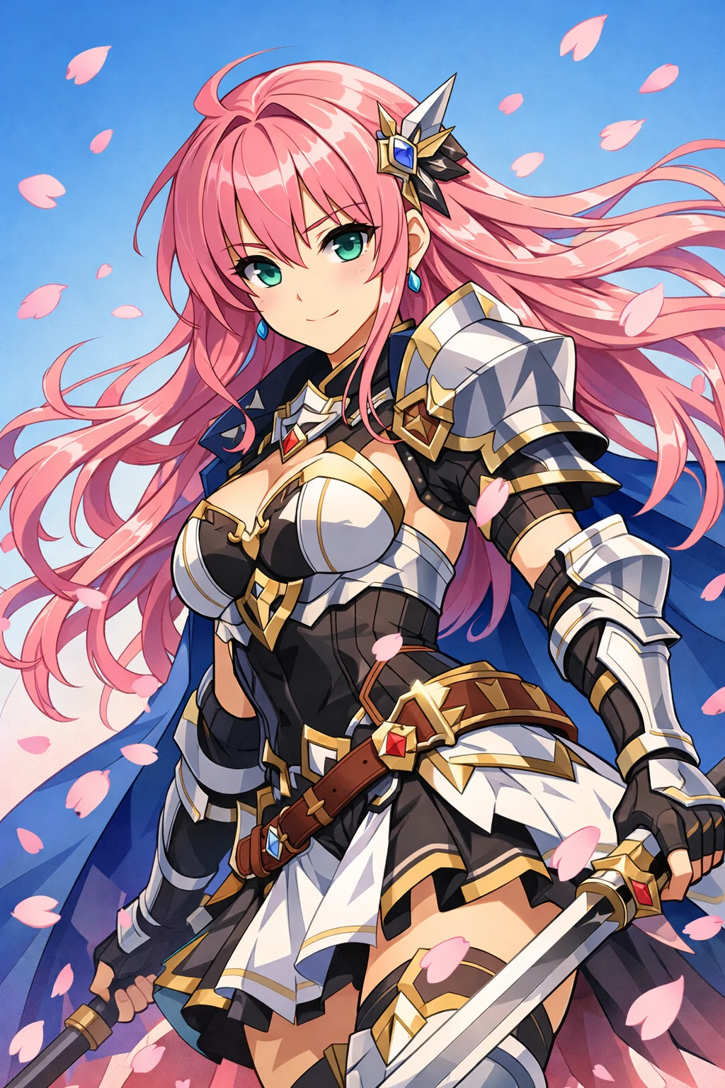 Anime fantasy warrior with silver hair generated by Wan image AI model